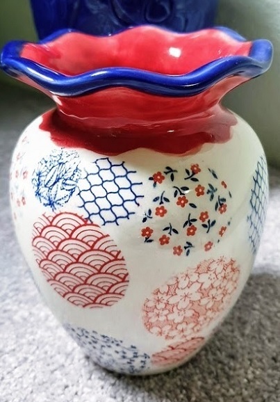 red blue ceramic transfer